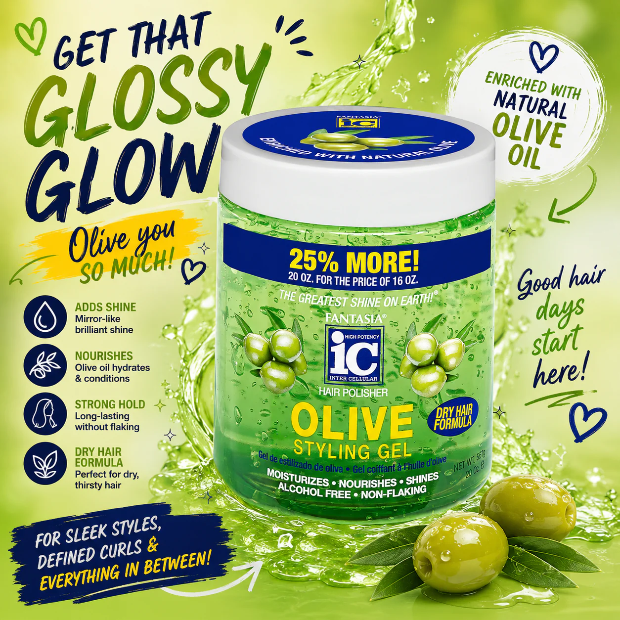 OLIVE ‣ Styling Gel 20 oz. - Image 3